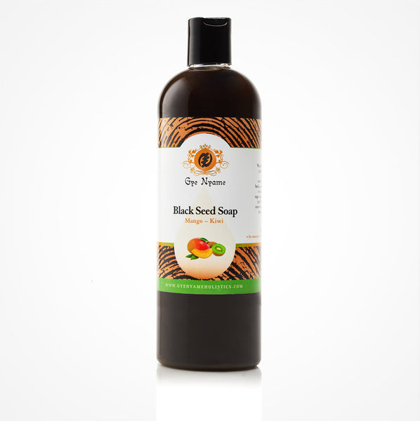 Gye Nyame Mango Kiwi Black Seed Liquid Soap (Nigella Sativa)